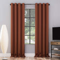 2-Pack 52in x 96in Terracotta Blackout Curtain Panels - 100% Polyester