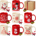 Maxdot 12 oz Christmas Coffee Mugs Set of 8 for Winter Cheer