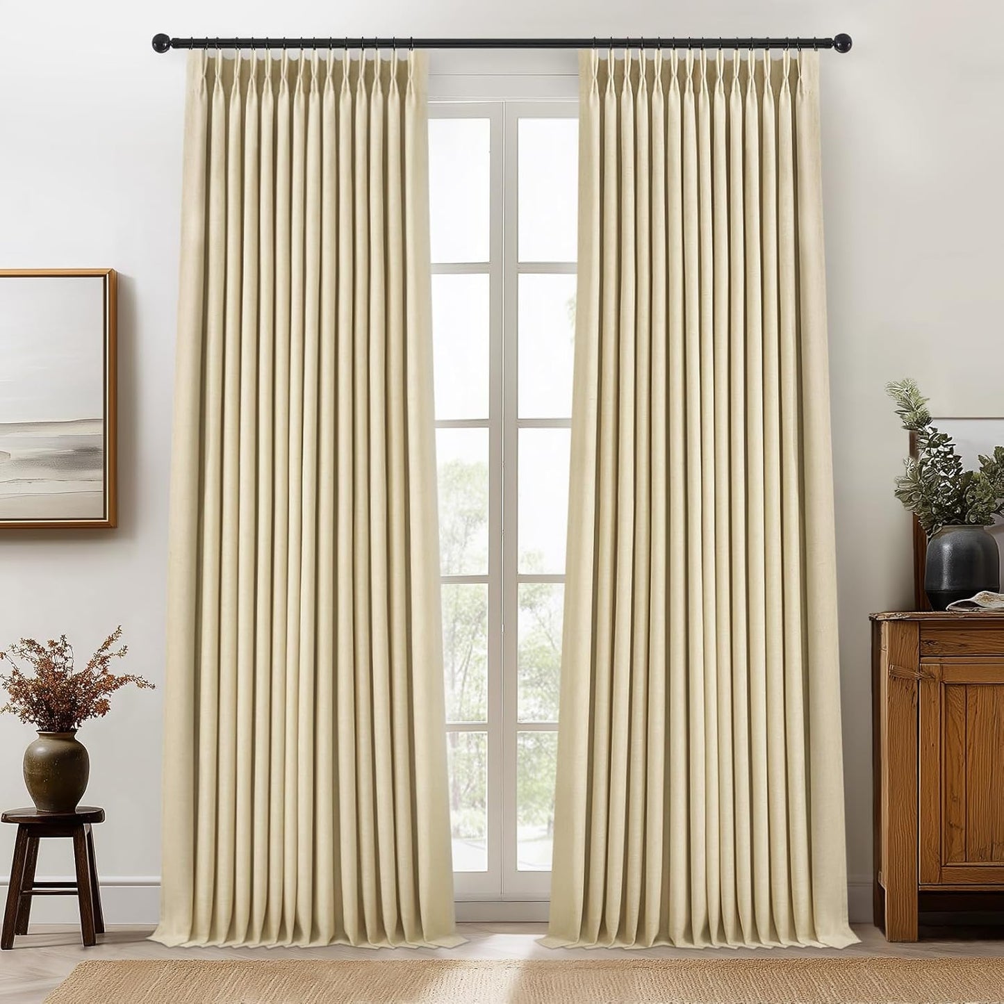Topfinel Pinch Pleated Full Blackout Curtains for Bedroom