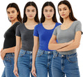 Emmalise Women's Scoop Neck Short Sleeve Tee Value Pack - Lightweight