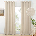 BGment Extre Long Oatmeal Linen Curtains 108 in Length - Light