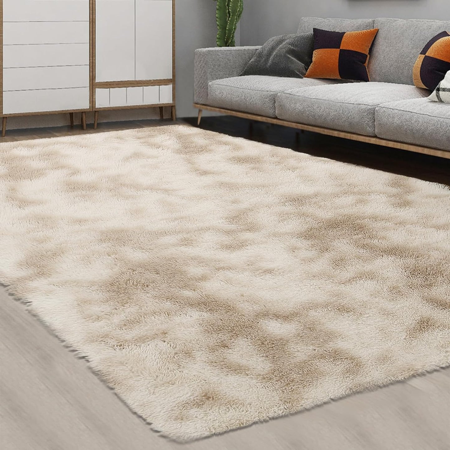 Soft and Thick Fluffy Faux Fur Shag Rug for Living Room