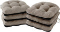 Chair Cushions for Dining Chairs Set of 6 - Tufted Memory Foam Comfort
