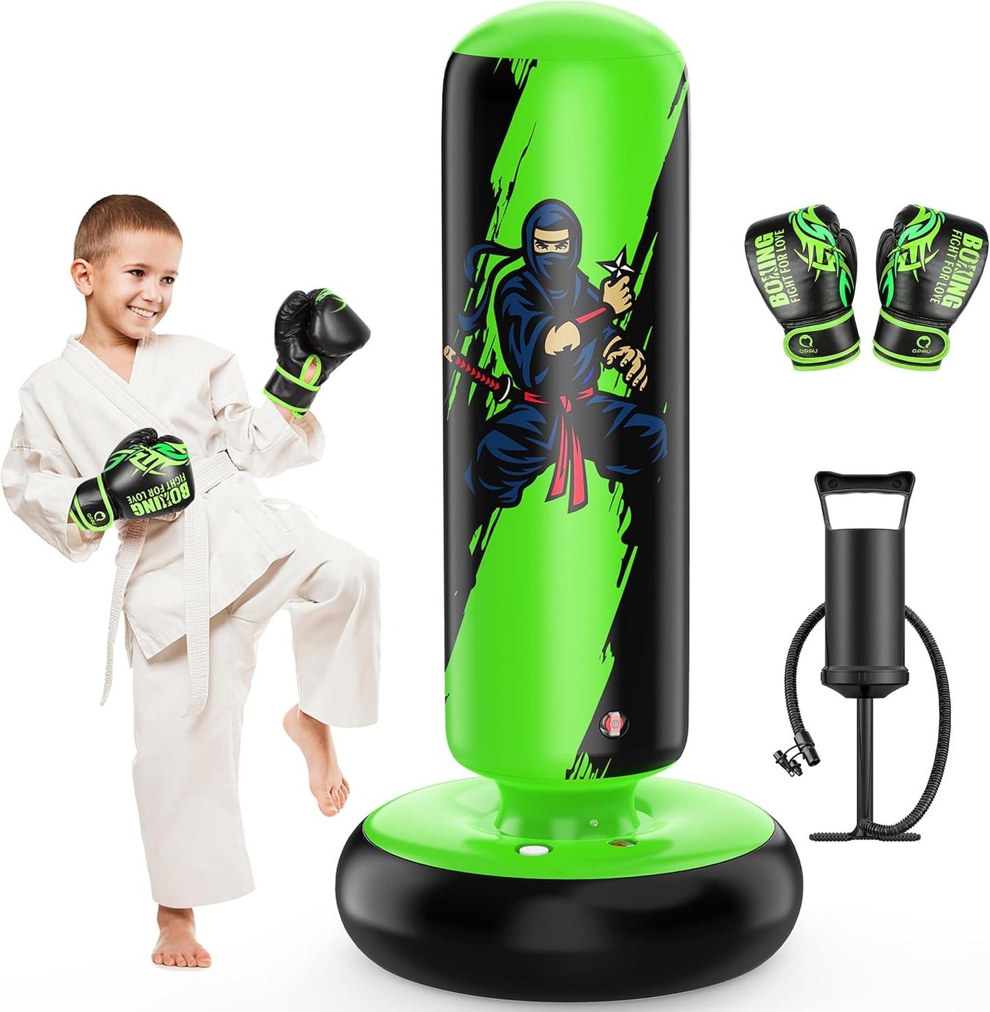 Kids' Inflatable Punching Bag Set - Fun Boxing Practice!