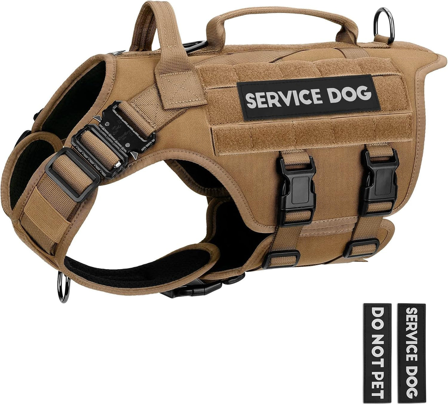 PETNANNY Tactical Dog Harness for Large Breeds with MOLLE System