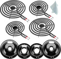 W10290350 W10290353 Porcelain Burner Drip Pan and Element Set