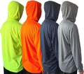 Men UPF 50+ Sun Protection Long Sleeve Hooded Workout T Shirt