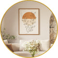 Sweetcrispy 30in Round Bathroom Mirror - Shatterproof Brushed Frame
