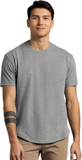 Curved Hem Tee for Men - True Classic Modern Fit Long Tail