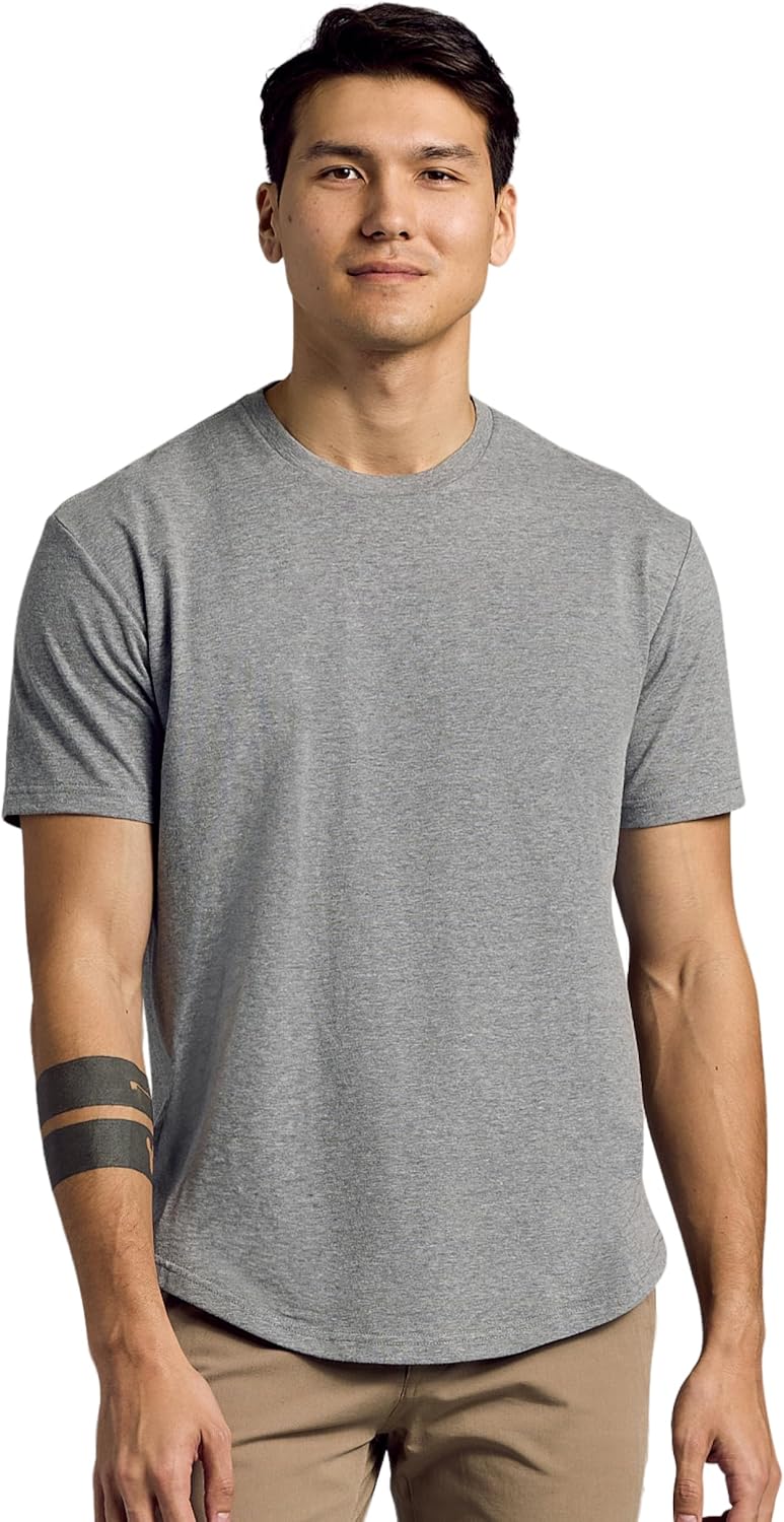 True Classic Mens T-Shirts with Curved Hem for Modern Style