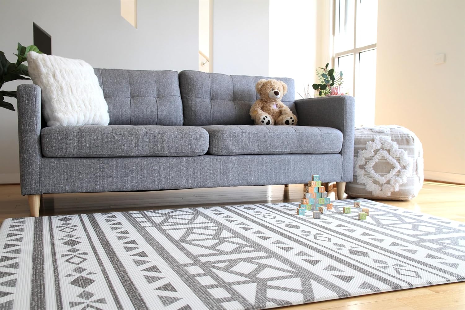 Cushmat Stylish Reversible Foam Play Mat for Infants & Kids