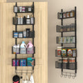 Over The Door Organizer Metal with 5 Adjustable Baskets - Heavy Duty
