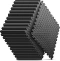 Home Gym Mat Puzzle Exercise Tiles - 128 sq ft Black