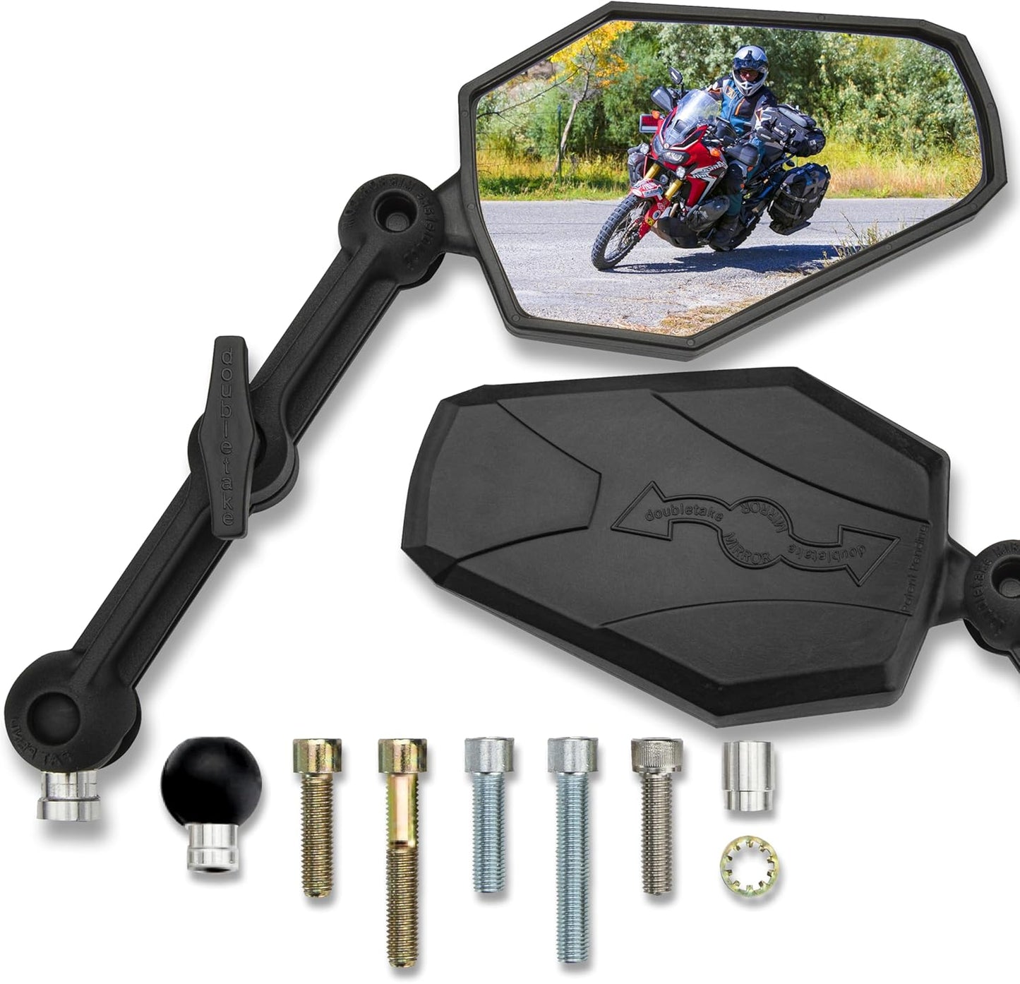 Doubletake Adventure 6in Mirror Kit 2.0 for Motorcycles