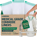 Lunderg Recycled Commode Liners - Thick LeakResistant Portable Toilet