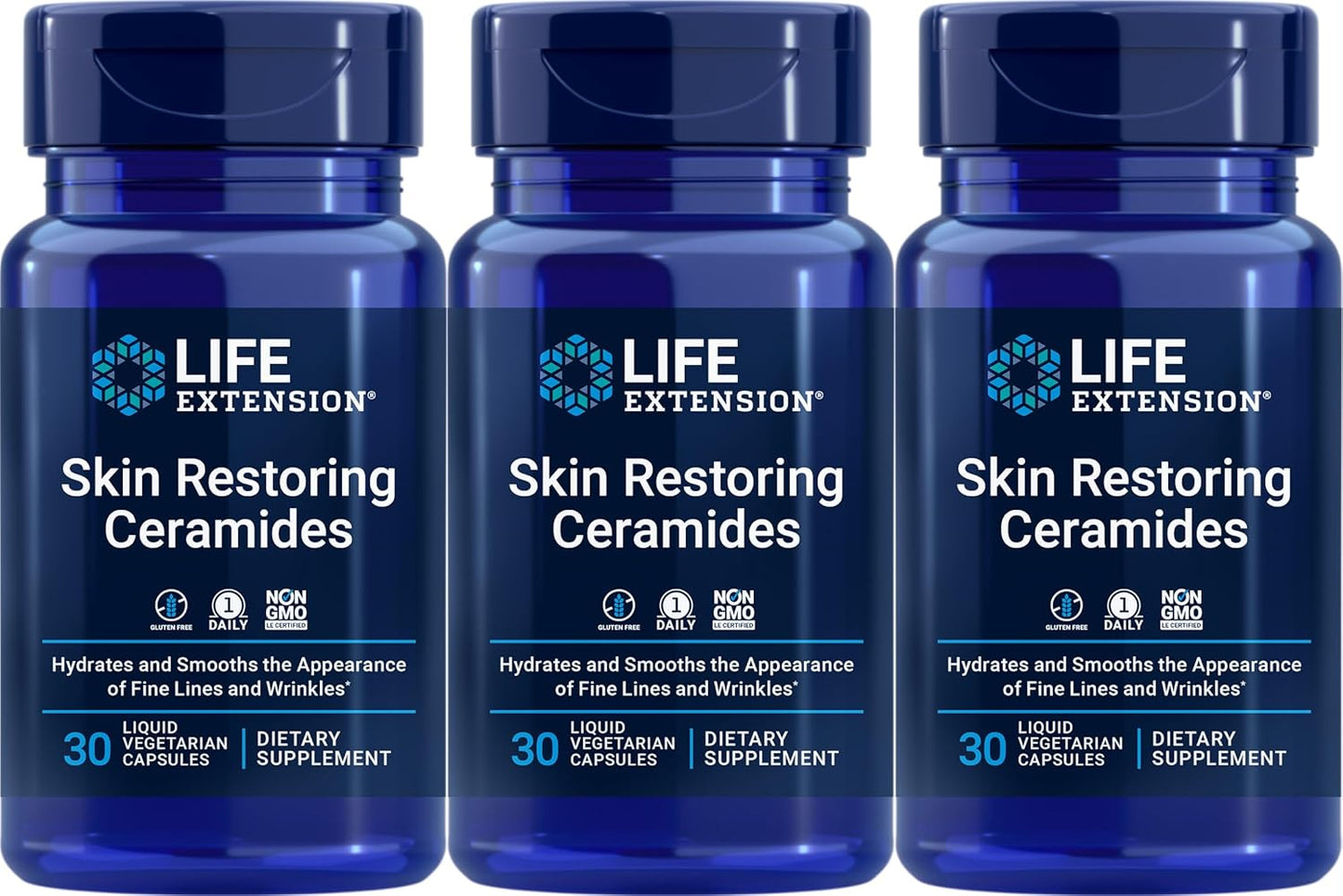 Skin Restoring Ceramides for Hydrated Skin - 30 Vegetarian Capsules