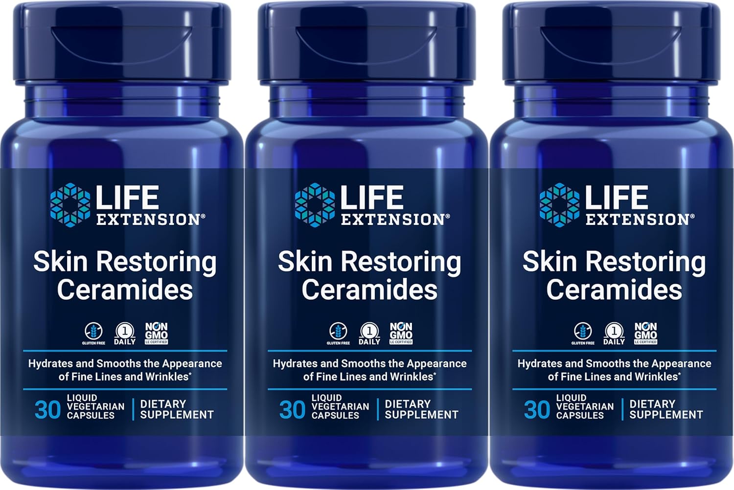 Skin Restoring Ceramides for Hydrated Skin - 30 Vegetarian Capsules
