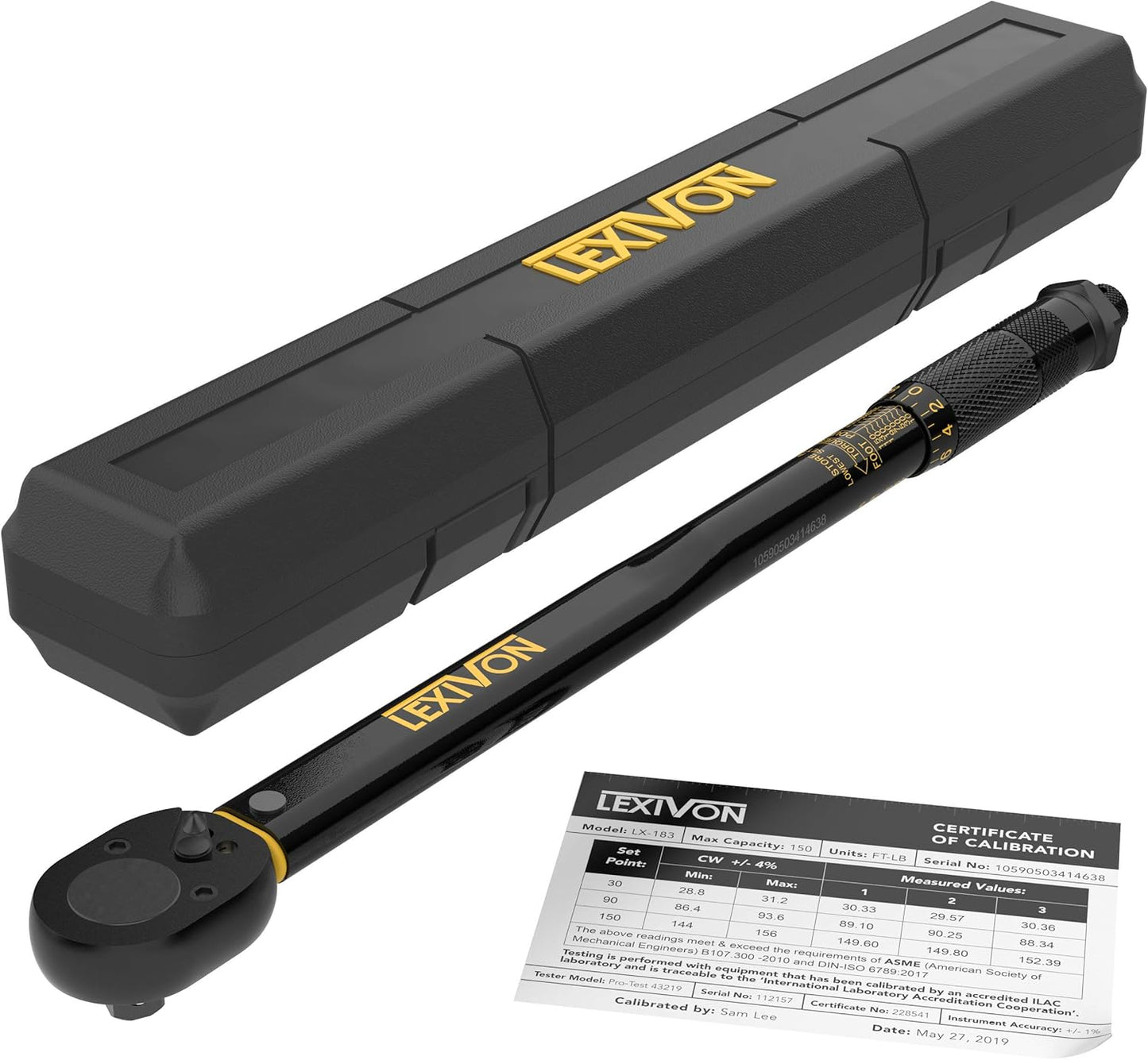 LEXIVON Torque Wrench 1/2-Inch Drive for Precision and Durability
