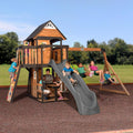 Backyard Discovery Canyon Creek Cedar Wood Swing Set - Elevated