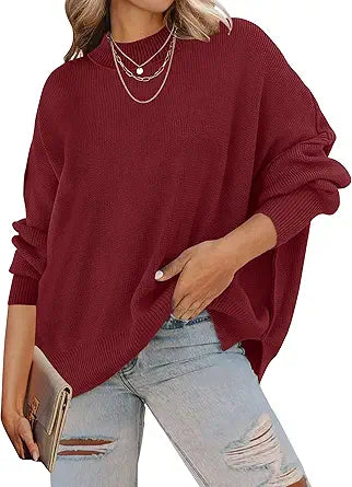 ZESICA Women's Fall Casual Long Sleeve Oversized Sweater Tops