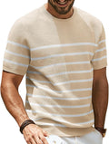 Mens Short Sleeve Knit Tee Crewneck - Classic Casual Comfort