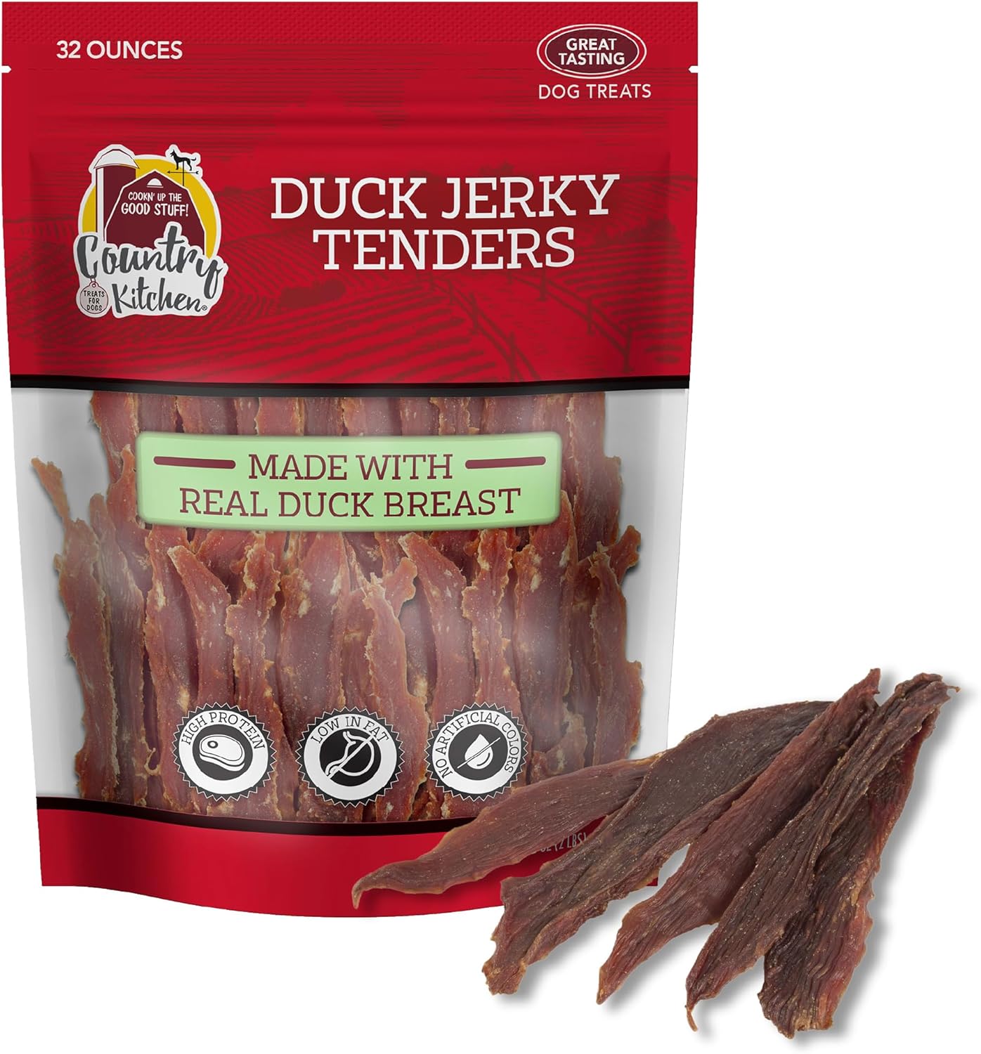 Country Kitchen Duck Jerky Tender Dog Treats for Healthy Pets