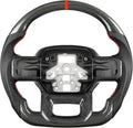 Carbon Fiber Steering Wheel for F-150 2021 2024 - D-Shaped Flat-Bottom