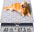 Hompet Washable Pee Pads for Dogs 45in x 27.5in - 2-Pack Thick