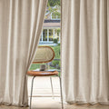 Privacy Linen Curtains 2 Panels 52 x 90 in - Light Filtering Taupe