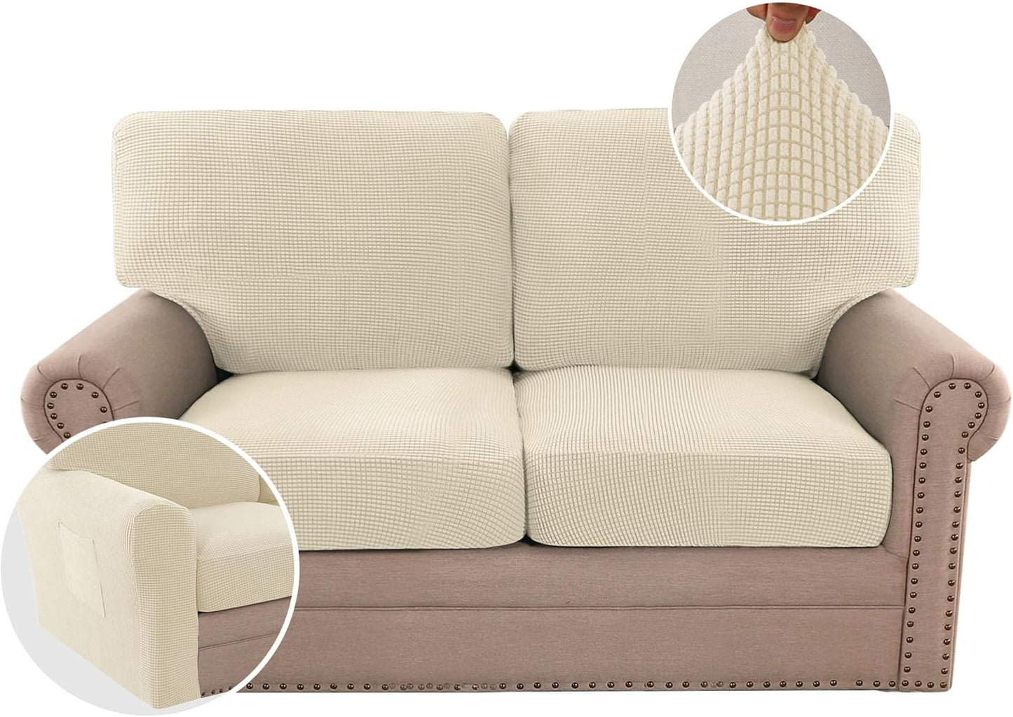 H.VERSAILTEX Multi-Pieces Sofa Covers for Custom Fit Protection