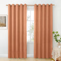 Terracotta Linen Curtains for Living Room 84 in Length - Light