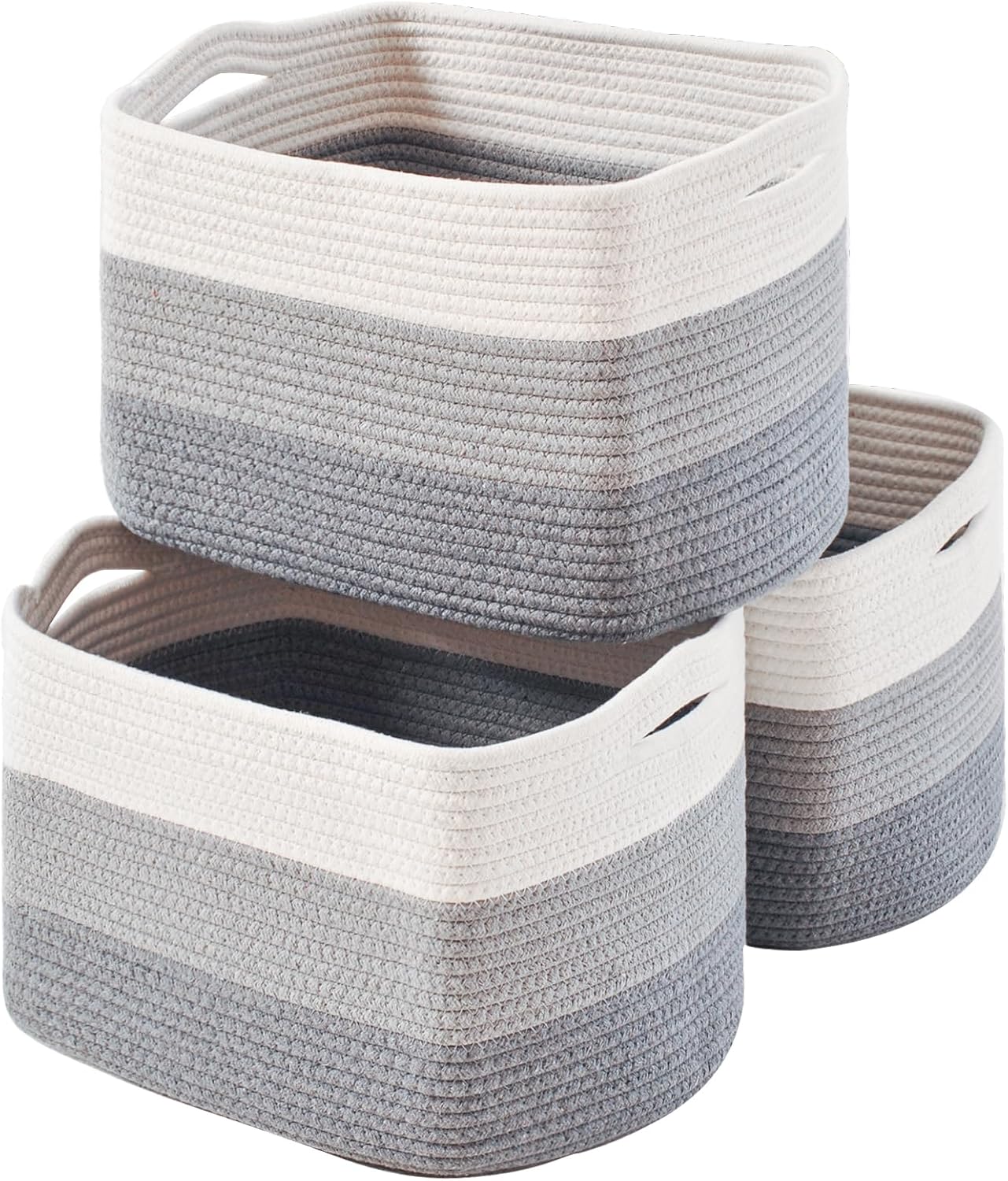 Woven Cotton Rope Storage Baskets for Organizing Your Space