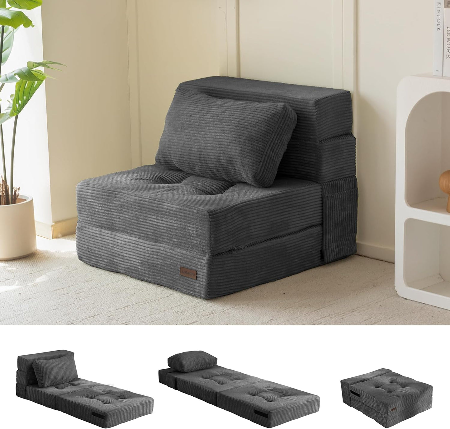 MAXYOYO Convertible Sofa Bed: 4 in 1 Tufted Folding Couch