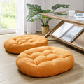 Floor Cushion Pillow Set of 2, Round 22 in Tufted Corduroy - Memory