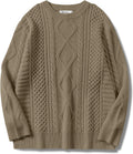 Oversized Cable Knit Sweater for Women - Casual Fall Fashion