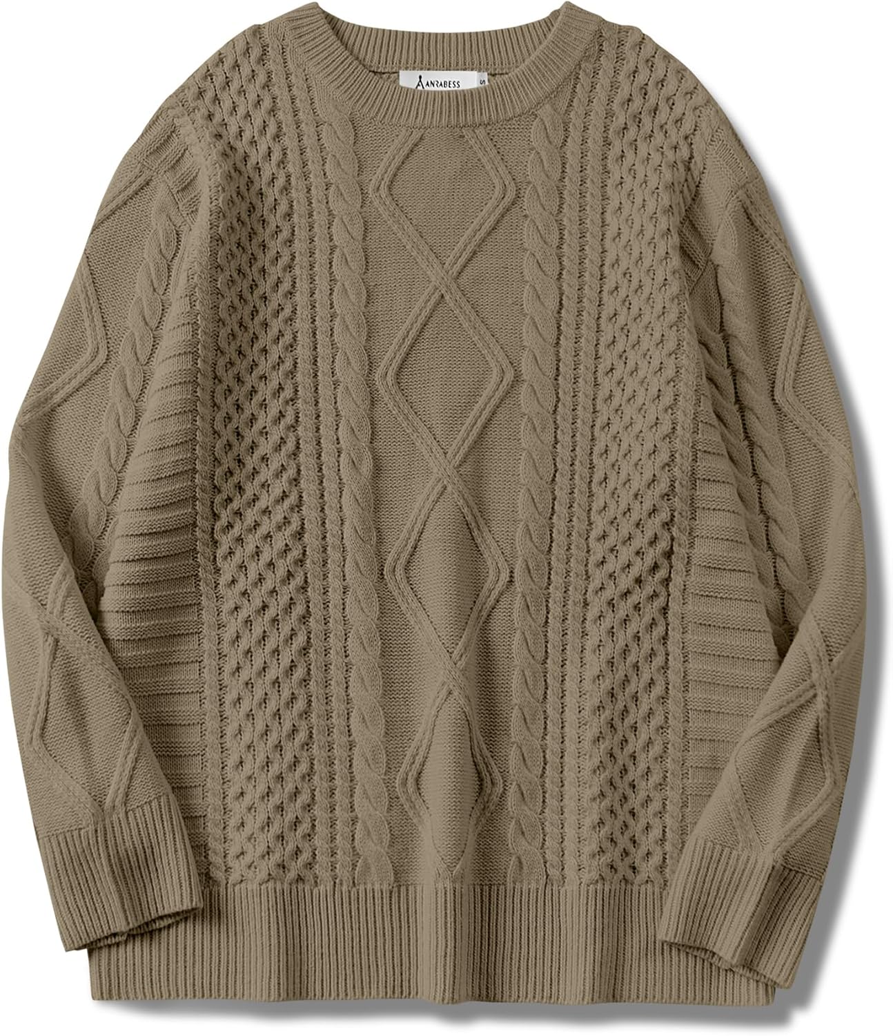 Oversized Cable Knit Sweater for Women - Casual Fall Fashion