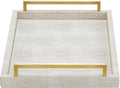 Ivory Shagreen Decorative Tray Large Rectangle Coffee Table Tray