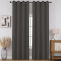 100% Blackout Window Curtains 84 in 2 Panels Set - Room Darkening Grey