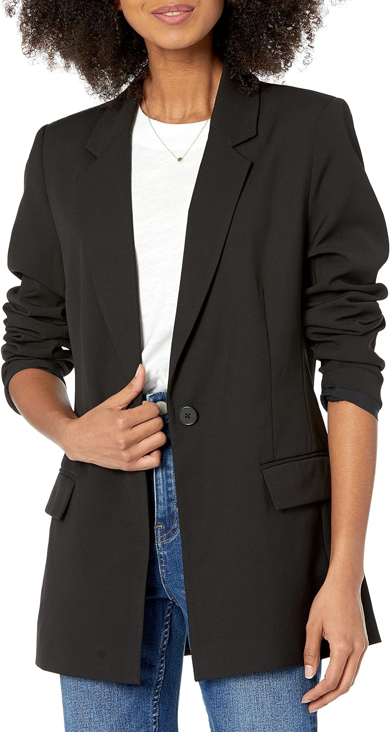 The Drop Women's Blake Long Blazer for Effortless Style