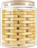Glass Jars with Bamboo Lids 1 Gallon - Large Flour & Pantry Canister