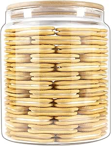 Glass Jars with Bamboo Lids for Stylish Kitchen Storage
