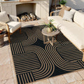 Lahome Modern Geometric Outdoor Easy Jute Rug, 5x7 - Durable Washable
