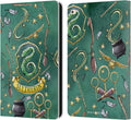 Harry Potter Slytherin Pattern Leather Wallet Case for iPad Air 2