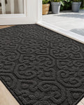 Front Door Entryway Mat Non Slip 2x3 ft - Low Profile Dirt Trapper