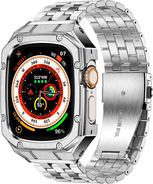 MioHHR Stainless Steel Watch Case and Bands for Apple Watch