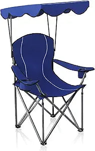 Oversized Camp Chair with Shade Canopy for Ultimate Comfort