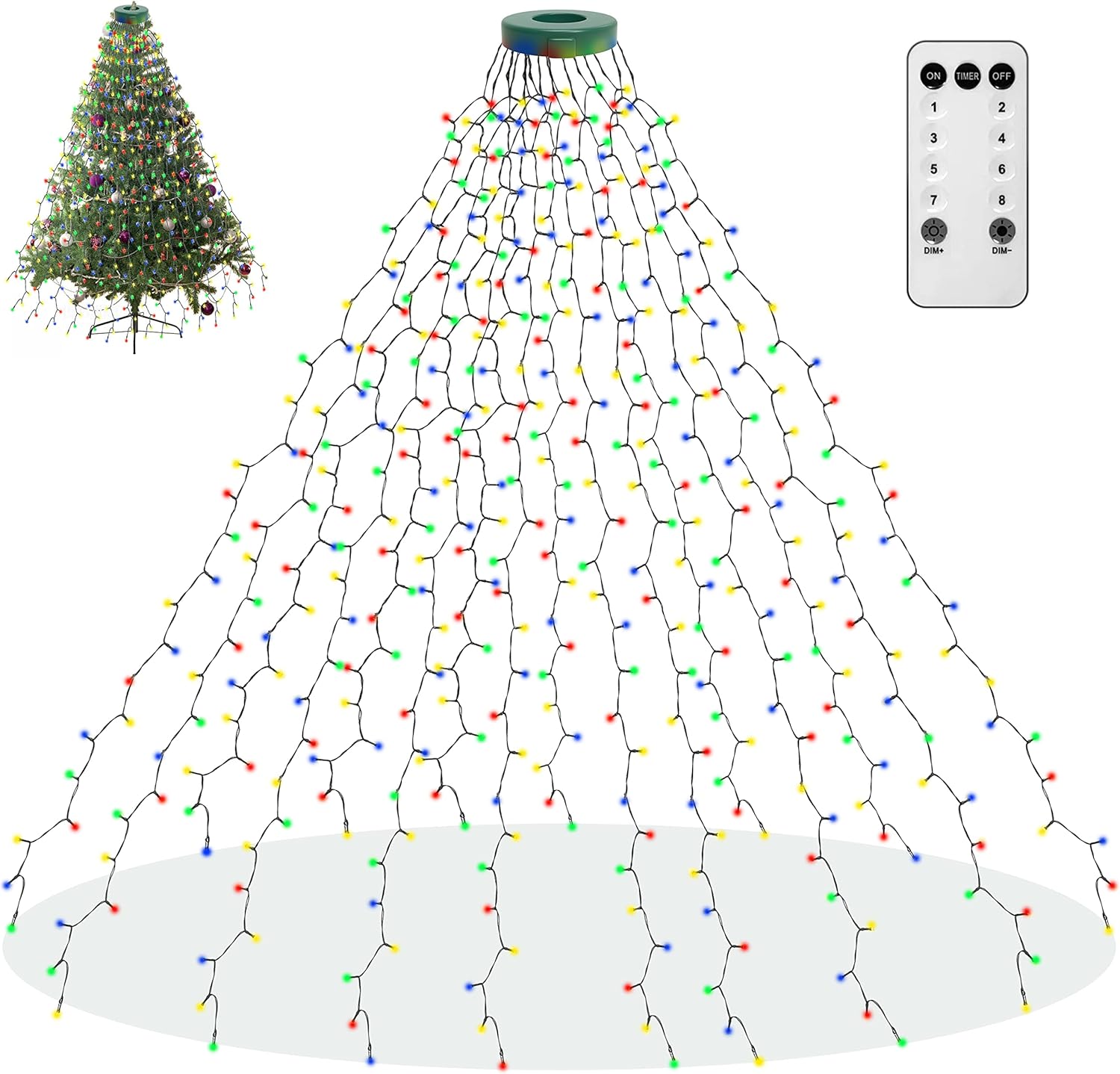400 LED Christmas Tree Lights with 8 Modes & Remote Control