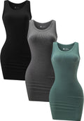 3 Pack Summer Dresses for Women 2025 Ribbed Tank Dress - Comfortable