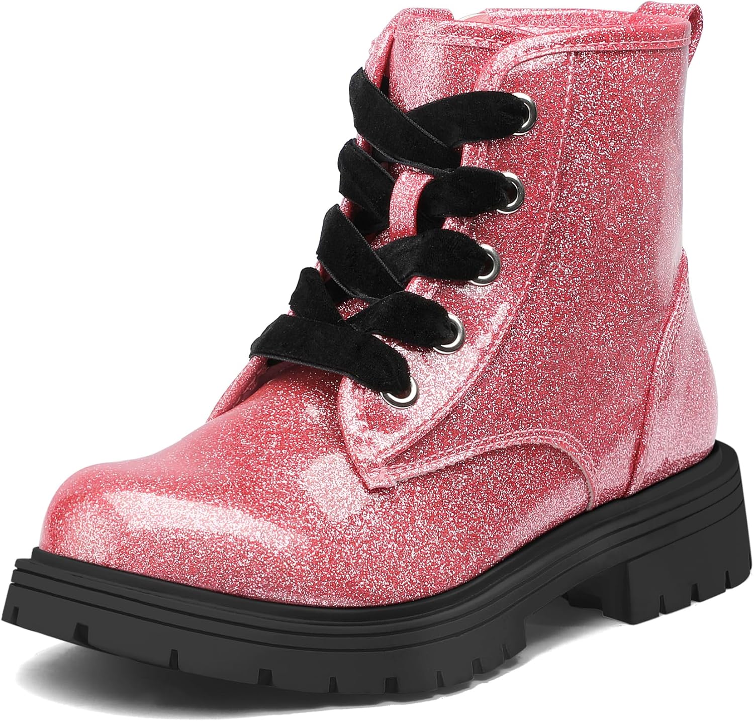 K KomForme Girls Glitter Ankle Boots for Stylish Kids