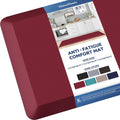 Kitchen Mat 17.3x60 in Red - Cushioned Anti Fatigue Kitchen Rug